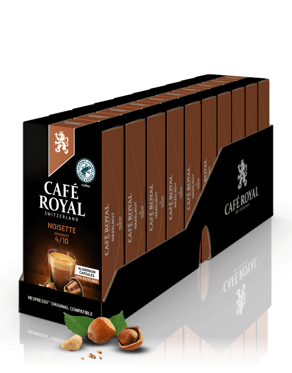 Noisette Café 100 capsules de café compatibles Nespresso de Café Royal