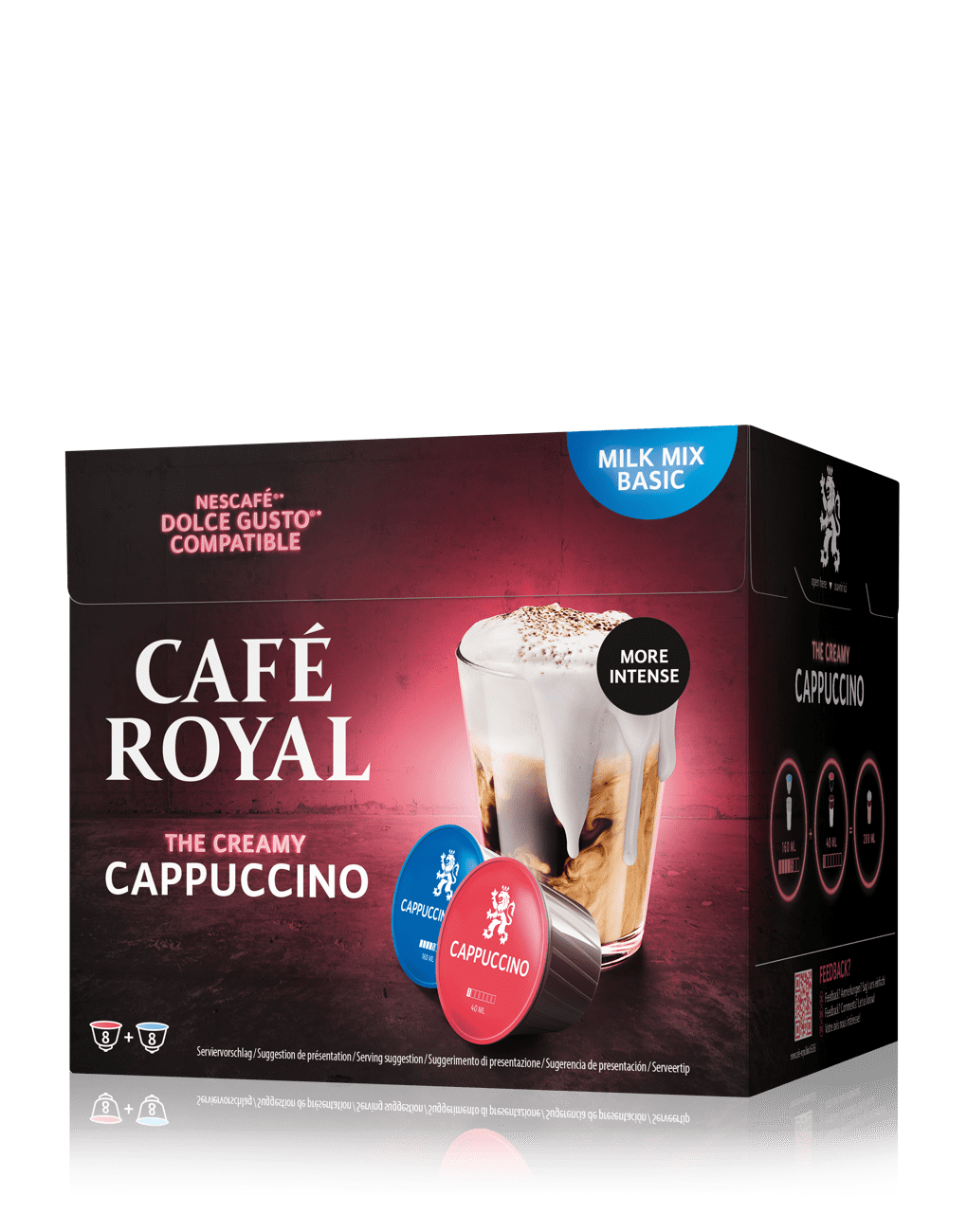 Cappuccino Dolce Gusto 16 capsules de café compatibles Nescafe Dolce Gusto de Café Royal