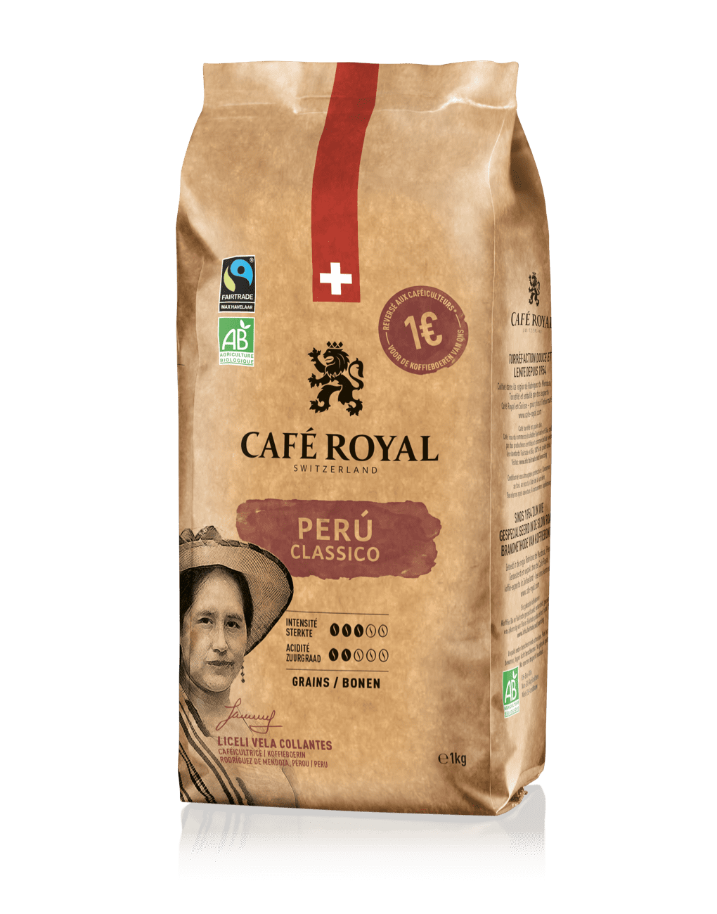 Café Peru Classico 1000 grammes café en grains de Café Royal