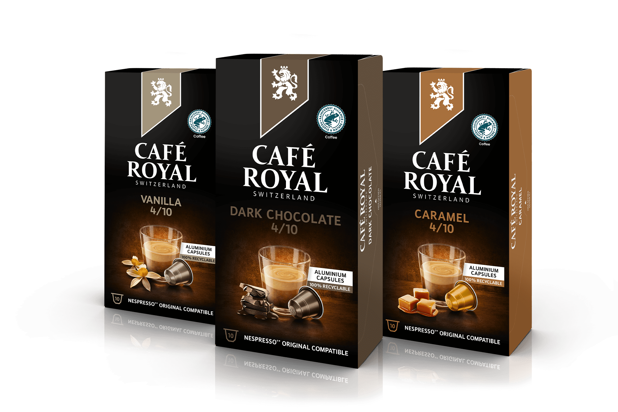 Verbeelding Haalbaarheid Munching ▷ Koffiecapsules van aluminium - 100% compatibel met Nespresso®* - 15+  premiumvarianten online bestellen - Café Royal