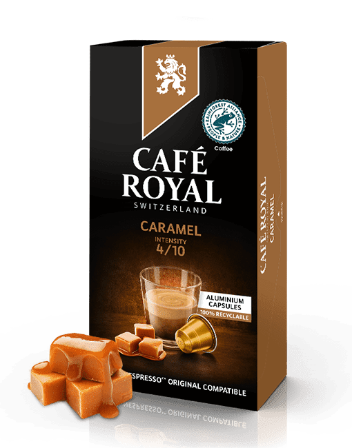 Caramel Café 10 capsules de café compatibles Nespresso de Café Royal
