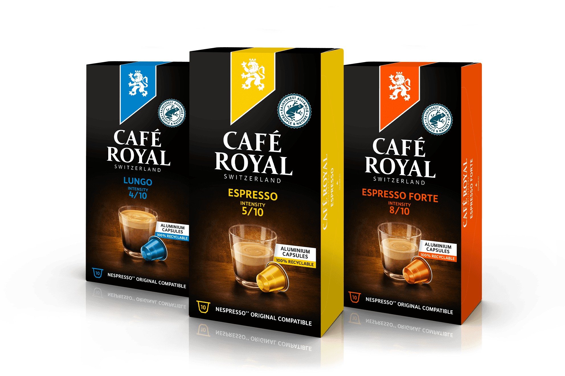 Pelearse heroína Calma ▷ Capsules de café en aluminium - Compatibles à 100% avec Nespresso®* -  Commander plus de 20 variétés premium en ligne - Café Royal