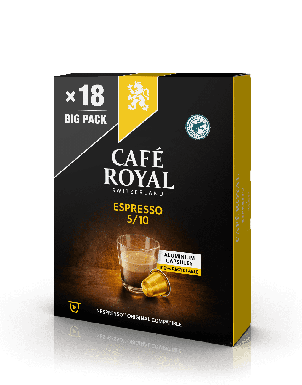 Espresso 18 capsules de café compatibles Nespresso de Café Royal