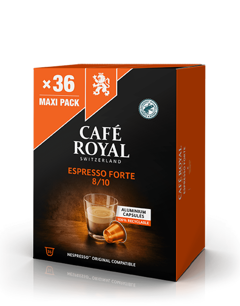 Espresso Forte 36 Kaffeekapseln Nespresso kompatibel von Café Royal