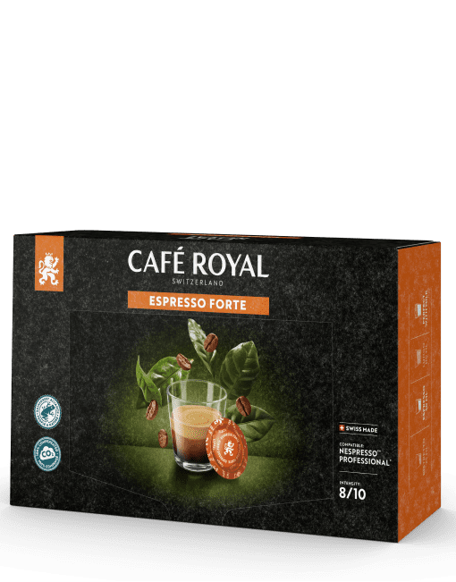 ▷ Espresso Forte - Office Pads pour le système Nespresso®* Professional* -  Capsules compatibles à 100 % pour le bureau - Café Royal