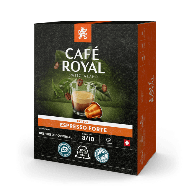 Espresso Forte 36 capsules de café compatibles Nespresso de Café Royal