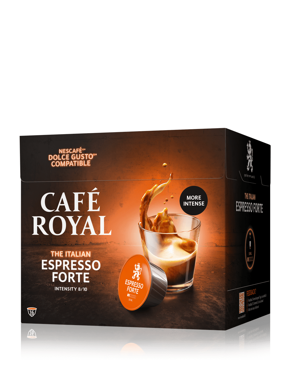 Espresso Forte Dolce Gusto 16 capsules de café compatibles Nescafe Dolce Gusto de Café Royal