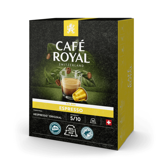 Espresso 36 capsules de café compatibles Nespresso de Café Royal