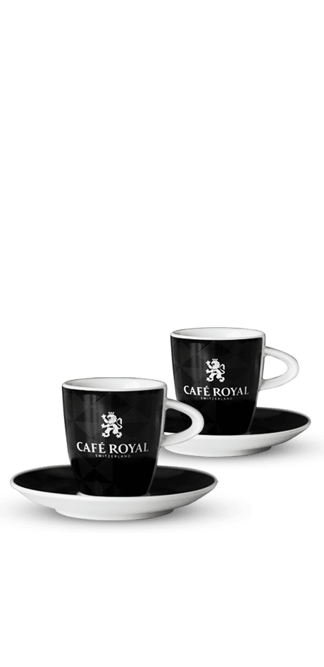 Espresso Kaffeetasse mit Unterteller aus Keramik, 100ml, Kaffeezubehör von Café Royal