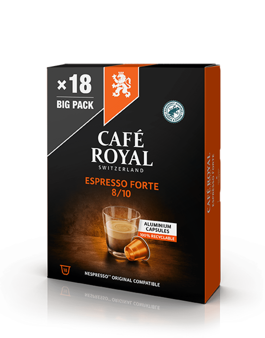 Espresso Forte 18 koffiecapsules Nespresso compatibel van Café Royal