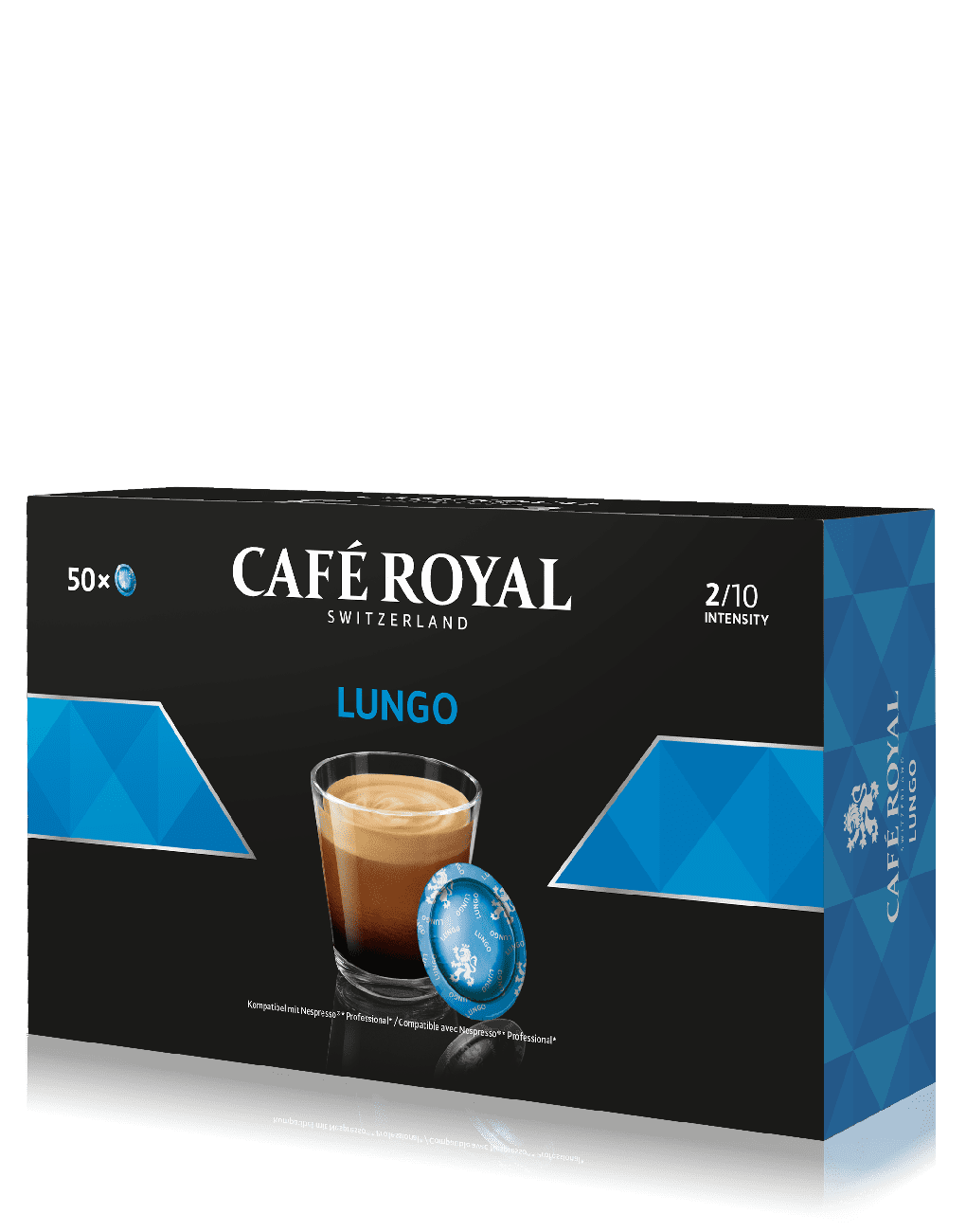 Café Royal Lungo 50 dosettes de café compatibles Nespresso Professionnel de Café Royal