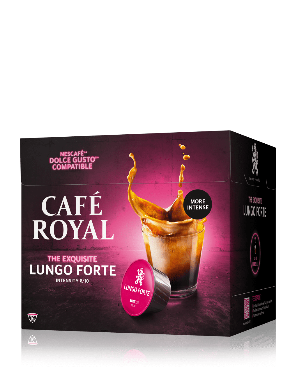 Café Lungo Forte 16 capsules de café compatibles Nespresso de Café Royal