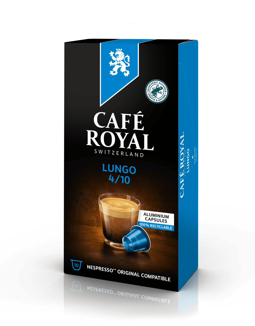 Kaffee Lungo 10 Kaffeekapseln Nespresso kompatibel von Café Royal