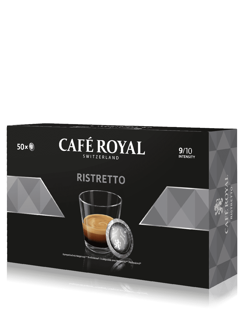 Kaffee Ristretto 50 Kaffeepads Nespresso Professional kompatibel von Café Royal