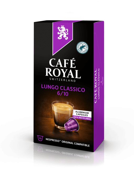 Lungo Classico 10 koffiecapsules Nespresso compatibel van Café Royal