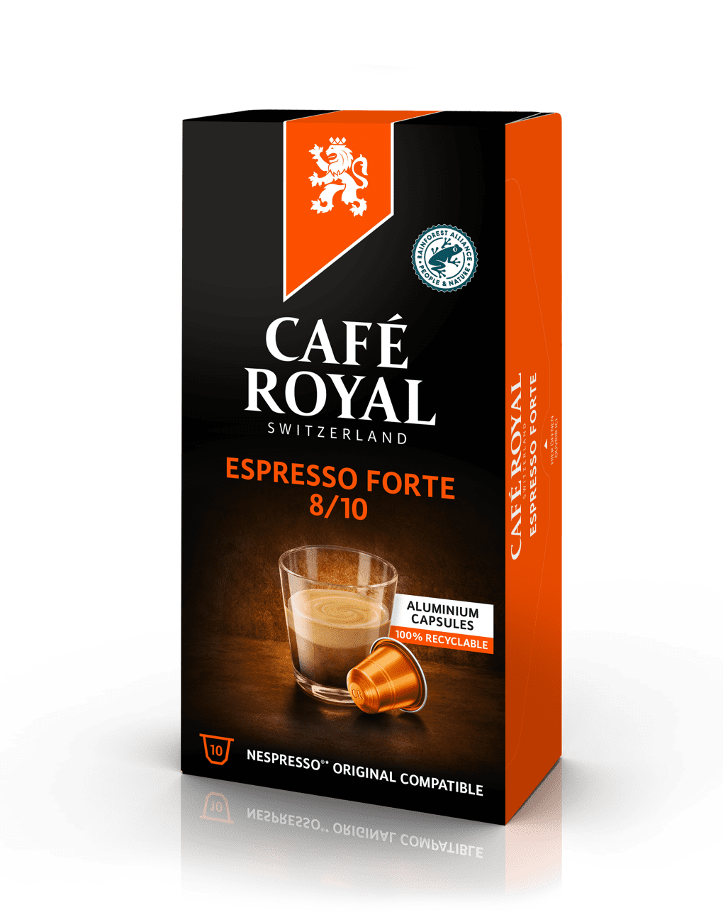 Espresso Forte 10 Kaffeekapseln Nespresso kompatibel von Café Royal