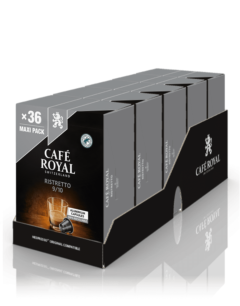 Kaffee Ristretto Intenso 180 Kaffeekapseln Nespresso kompatibel von Café Royal