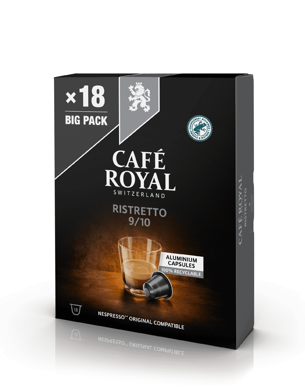 Kaffee Ristretto 18 Kaffeekapseln Nespresso kompatibel von Café Royal