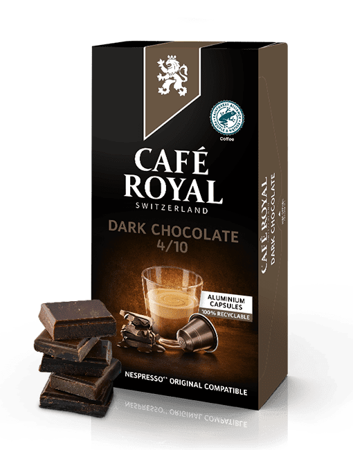 Café Chocolat Noir 10 capsules de café compatibles Nespresso de Café Royal