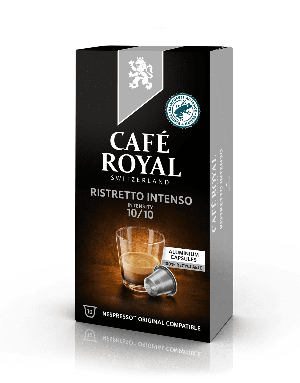 Kaffee Ristretto Intenso 10 Kaffeekapseln Nespresso kompatibel von Café Royal