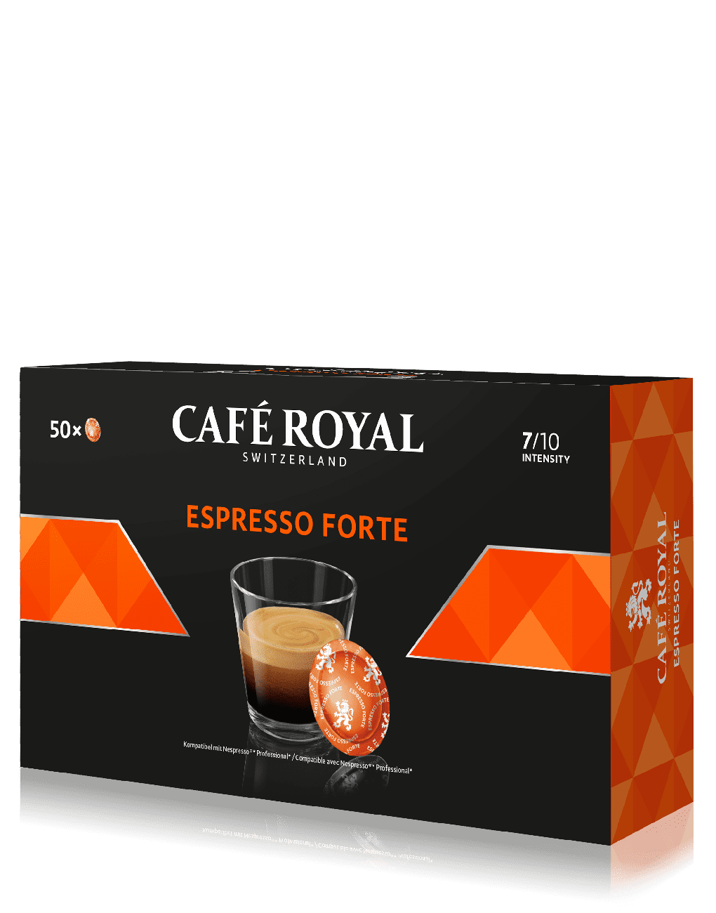 Espresso Forte 50 Kaffeepads Nespresso Professional kompatibel von Café Royal