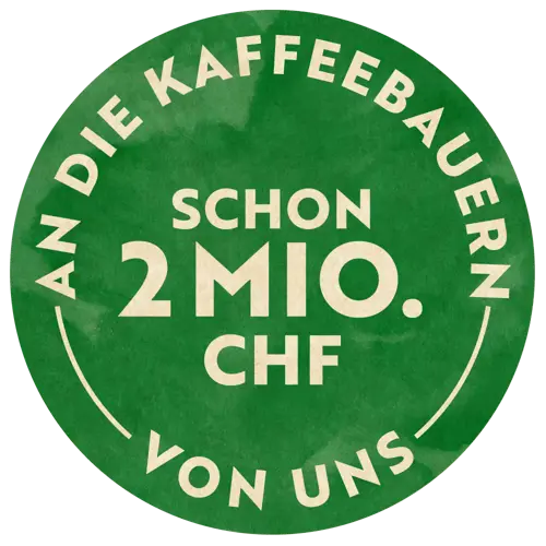 Schon 2 Mio. CHF an die Kaffeebauern von uns